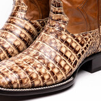 Tucson // Caiman Belly Leather Western Boots // Stone Orix (10)