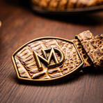 Tucson // Caiman Belly Leather Western Boots // Stone Orix (10)