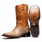 Tucson // Caiman Belly Leather Western Boots // Stone Orix (10)