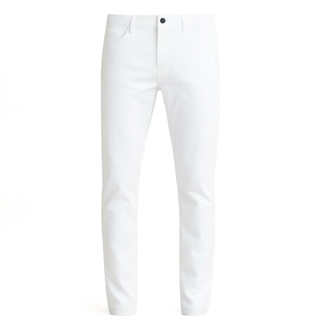 Slim Fit Cotton Sateen 5 Pocket Pant // White (30WX32L)