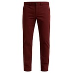 Slim Fit Cotton/Satin 5 Pocket Pant // Burgandy (32WX32L)