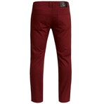Slim Fit Cotton/Satin 5 Pocket Pant // Burgandy (32WX32L)