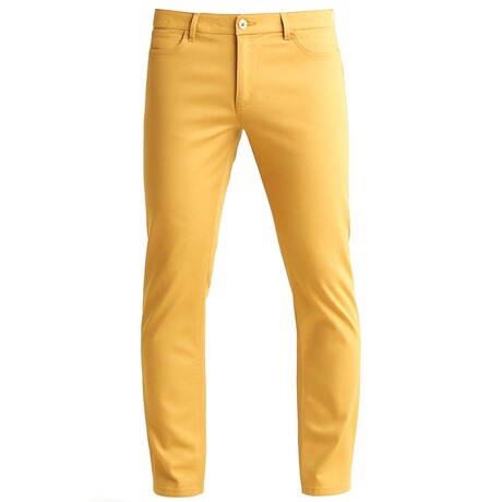 Slim Fit Cotton Sateen 5 Pocket Pant // Oatmeal (30WX32L)