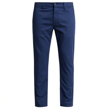 Slim Fit Cotton/Satin 5 Pocket Pant // Navy (30WX32L)