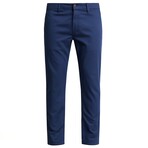 Slim Fit Cotton/Satin 5 Pocket Pant // Navy (38WX32L)
