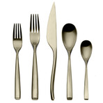 Arte Flatware Set // 5 Pieces (Ice Champagne)
