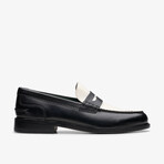 CraftJames Lo Leather Loafers // Black + White (US: 7)