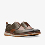 Chantry Wing Leather Oxfords // Dark + Olive (US: 10)