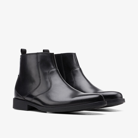 Whiddon Zip Leather Chelse Boots // Black (US: 7)