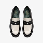 CraftJames Lo Leather Loafers // Black + White (US: 7)