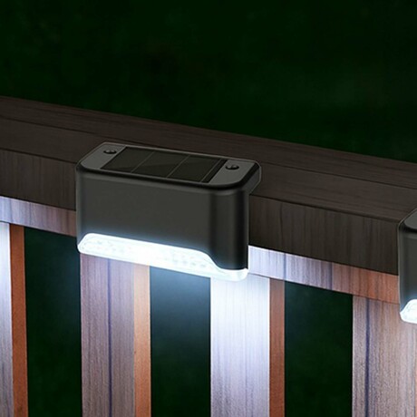 Solar LED Deck & Step Lights // Cool Light // 8-Pack (Brown Shell)