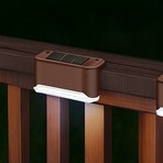 Solar LED Deck & Step Lights // Cool Light // 8-Pack (Brown Shell)