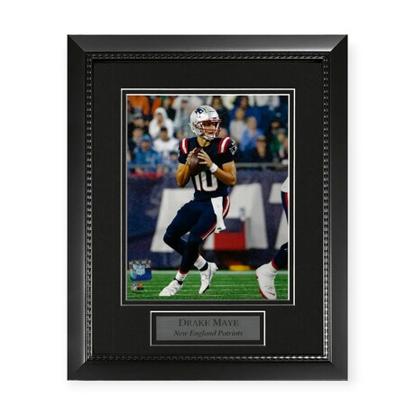 Drake Maye // New England Patriots // Unsigned Photo + Framed // Drop Back