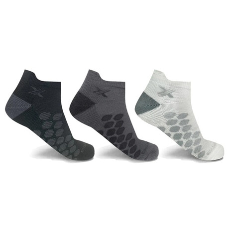 3-Pairs // High Energy targeted Ankle Compression Socks // Multicolor (Small/Medium)