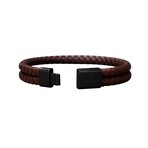 Men's // Genuine Leather Double Strap Dublin Bracelet // Espresso (M)