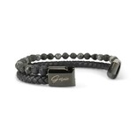 Men's // Premium Bradbury Bracelet // Black + Grey (L)