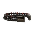 Men's // Premium Bradbury Bracelet // Black + Cranberry (M)