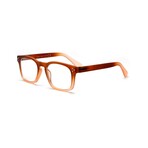 Unisex // Rubberized Square Blue Light & Reading Glasses // Matte Gradient Apricot (Blue Light)