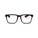 Unisex // Rubberized Square Blue Light & Reading Glasses // Matte Brown Tortoise (Blue Light)