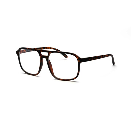 Unisex // Rubberized Aviator Blue Light & Reading Glasses // Matte Tortoise (Blue Light)