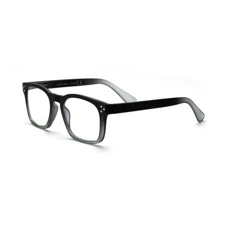 Unisex // Rubberized Square Blue Light & Reading Glasses // Matte Gradient Black (Blue Light)