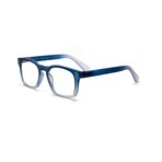 Unisex // Rubberized Square Blue Light & Reading Glasses // Matte Gradient Blue (Blue Light)