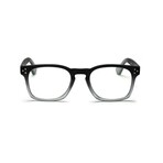 Unisex // Rubberized Square Blue Light & Reading Glasses // Matte Gradient Black (Blue Light)