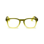Unisex // Rubberized Square Blue Light & Reading Glasses // Matte Gradient Green (Blue Light)
