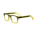 Unisex // Rubberized Square Blue Light & Reading Glasses // Matte Gradient Green (Blue Light)