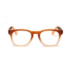 Unisex // Rubberized Square Blue Light & Reading Glasses // Matte Gradient Apricot (Blue Light)