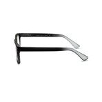 Unisex // Rubberized Square Blue Light & Reading Glasses // Matte Gradient Black (Blue Light)