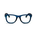 Unisex // Rubberized Wayfarer Blue Light & Reading Glasses // Matte Blue (Blue Light)