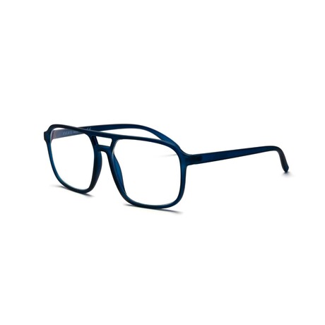 Unisex // Rubberized Aviator Blue Light & Reading Glasses // Matte Blue (Blue Light)