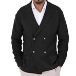 Double-Breasted Cardigan // Black (M)