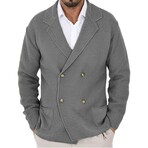 Double-Breasted Cardigan // Grey (XS)