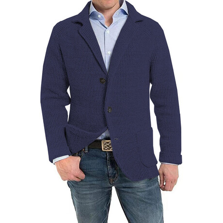 Shawll Collar Cardigan // Navy Blue (XS)