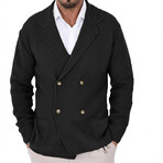 Double-Breasted Cardigan // Black (M)