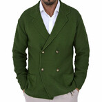 Double-Breasted Cardigan // Army Green (L)