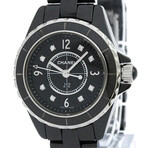 Chanel Ladies J12 Diamond Quartz // CH-2569 // Pre-Owned