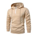 Quarter-Zip Hoodie // Khaki (XS)