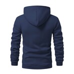 Quarter-Zip Hoodie // Navy Blue (L)