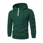 Quarter-Zip Hoodie // Dark Green (M)