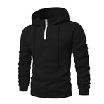 Quarter-Zip Hoodie // Black (XS)