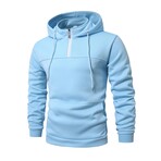 Quarter-Zip Hoodie // Light Blue (S)