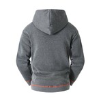 Full-Zip Utility Hoodie // Dark Grey (XS)