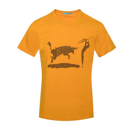 Matador Bull-Crystal T-Shirt // Mustard (S)