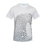 Leopard Crystal T-Shirt // White (S)