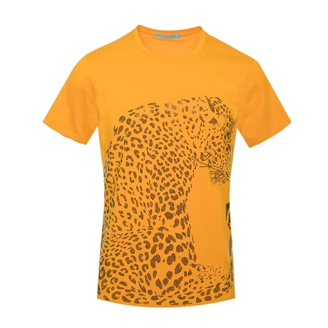 Leopard Crystal T-Shirt // Mustard (S)