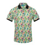 Tropical Print Polo // Multicolor (2XL)