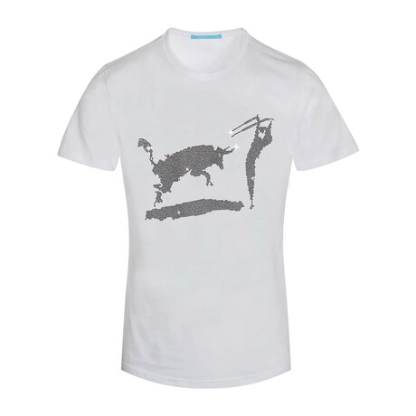 Matador Bull-Crystal T-Shirt // White (S)